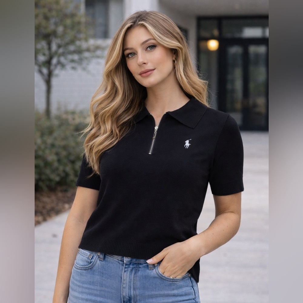 Woman Black Polo Shirt (7)